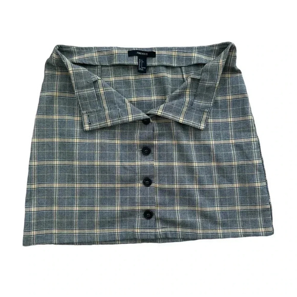 Forever 21 Plaid Mini Skirt trendy , Size small - Picture 3 of 7